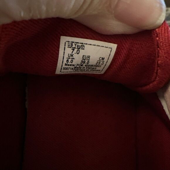 Vans Old Skool Red White Checker Suede Skate Shoes Sneaker Youth 7 - Picture 6 of 6